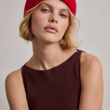 The Merino Wool Beanie - Lava Red
