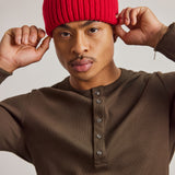 The Merino Wool Beanie - Lava Red