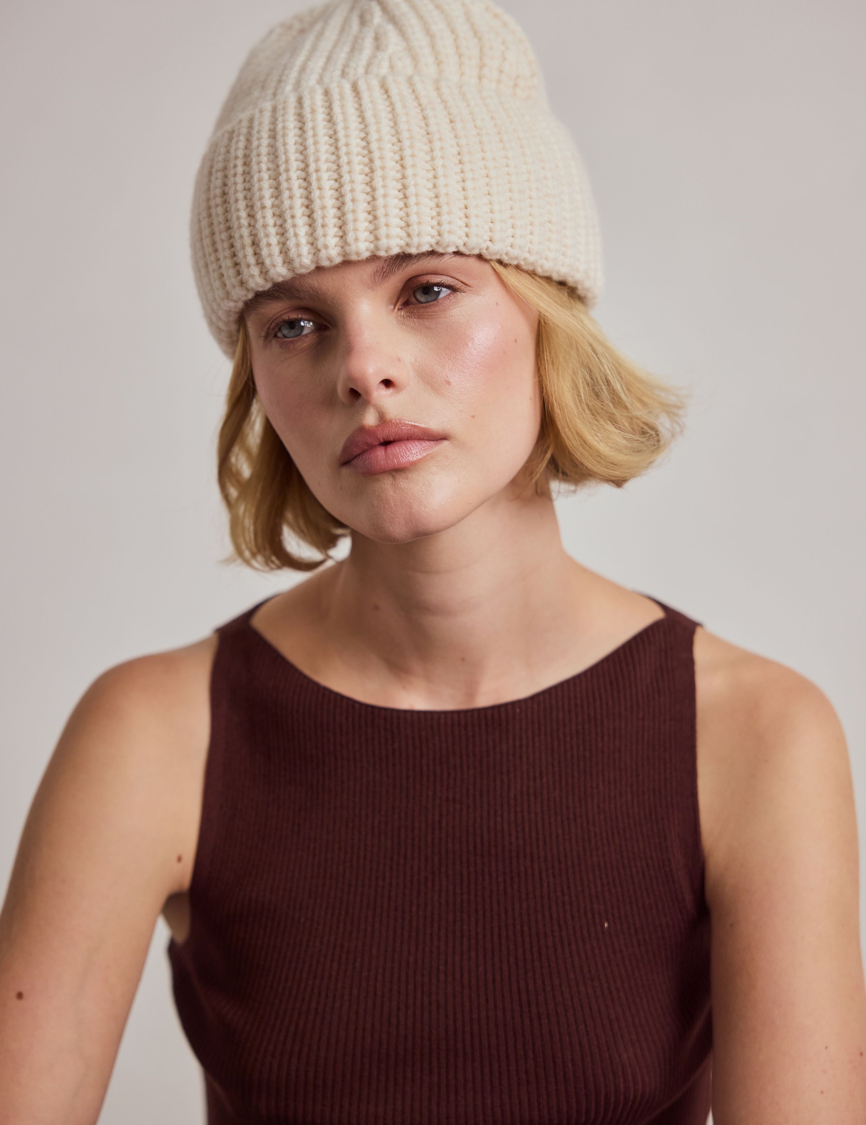 The Merino Wool Beanie - Off White