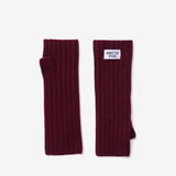 Merino Wool Fingerless Gloves - Cherry Plum