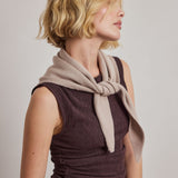Merino Wool Triangle Scarf - Soft Taupe