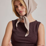 Merino Wool Triangle Scarf - Soft Taupe