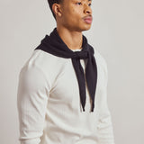 Merino Wool Triangle Scarf - Black