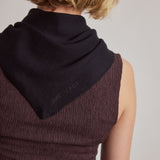 Merino Wool Triangle Scarf - Black