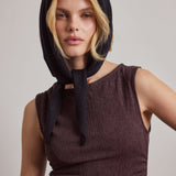 Merino Wool Triangle Scarf - Black