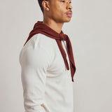 Merino Wool Triangle Scarf - Dark Walnut Brown