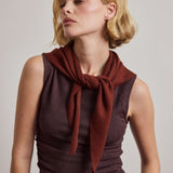 Merino Wool Triangle Scarf - Dark Walnut Brown