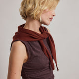 Merino Wool Triangle Scarf - Dark Walnut Brown
