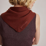 Merino Wool Triangle Scarf - Dark Walnut Brown