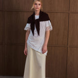 Merino Wool Triangle Scarf (L) - Dark Brown
