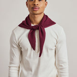 Merino Wool Triangle Scarf - Cherry Plum
