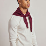 Merino Wool Triangle Scarf - Cherry Plum
