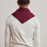 Merino Wool Triangle Scarf - Cherry Plum