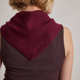 Merino Wool Triangle Scarf - Cherry Plum