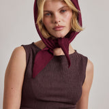 Merino Wool Triangle Scarf - Cherry Plum
