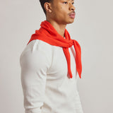 Merino Wool Triangle Scarf - Lava Red
