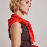 Merino Wool Triangle Scarf - Lava Red