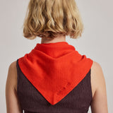 Merino Wool Triangle Scarf - Lava Red