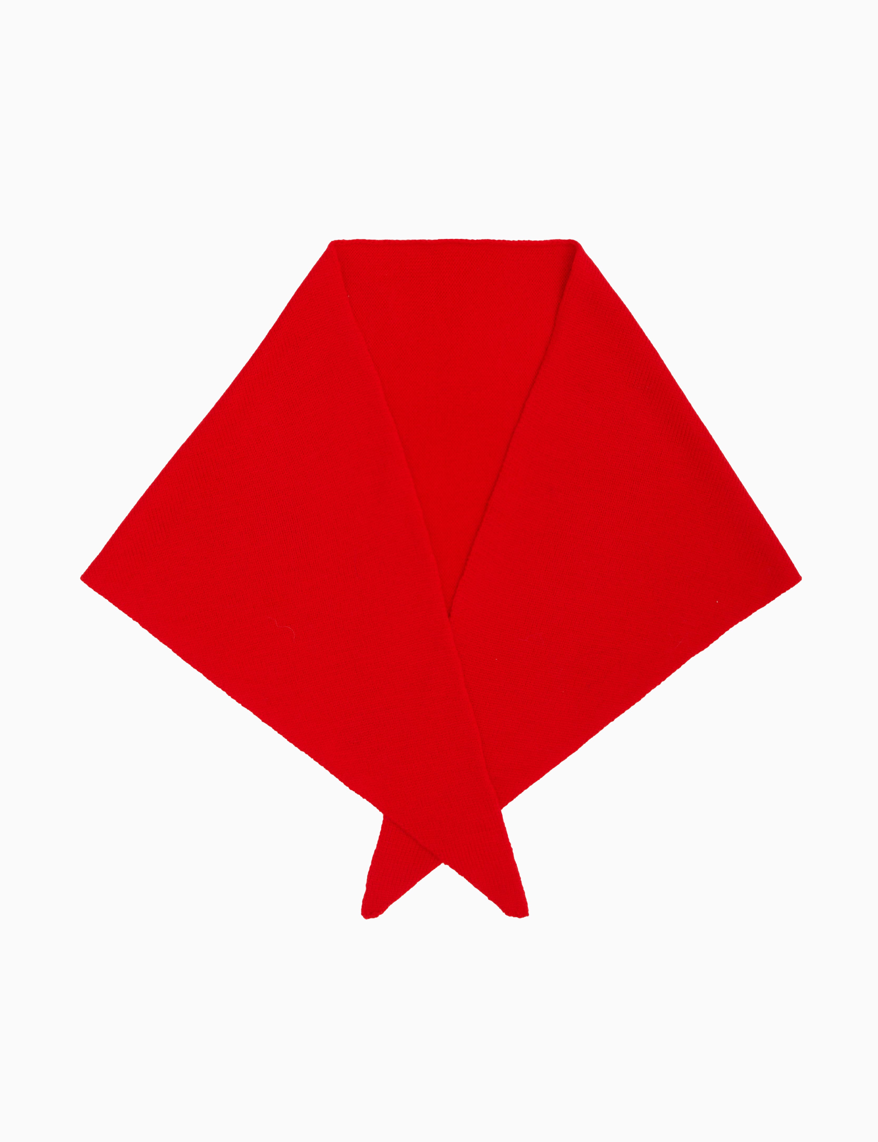 Merino Wool Triangle Scarf - Lava Red