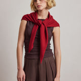 Merino Wool Triangle Scarf (L) - Robust Red
