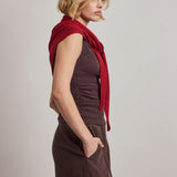 Merino Wool Triangle Scarf (L) - Robust Red