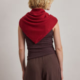 Merino Wool Triangle Scarf (L) - Robust Red