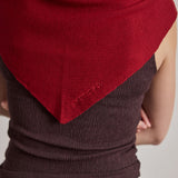 Merino Wool Triangle Scarf (L) - Robust Red