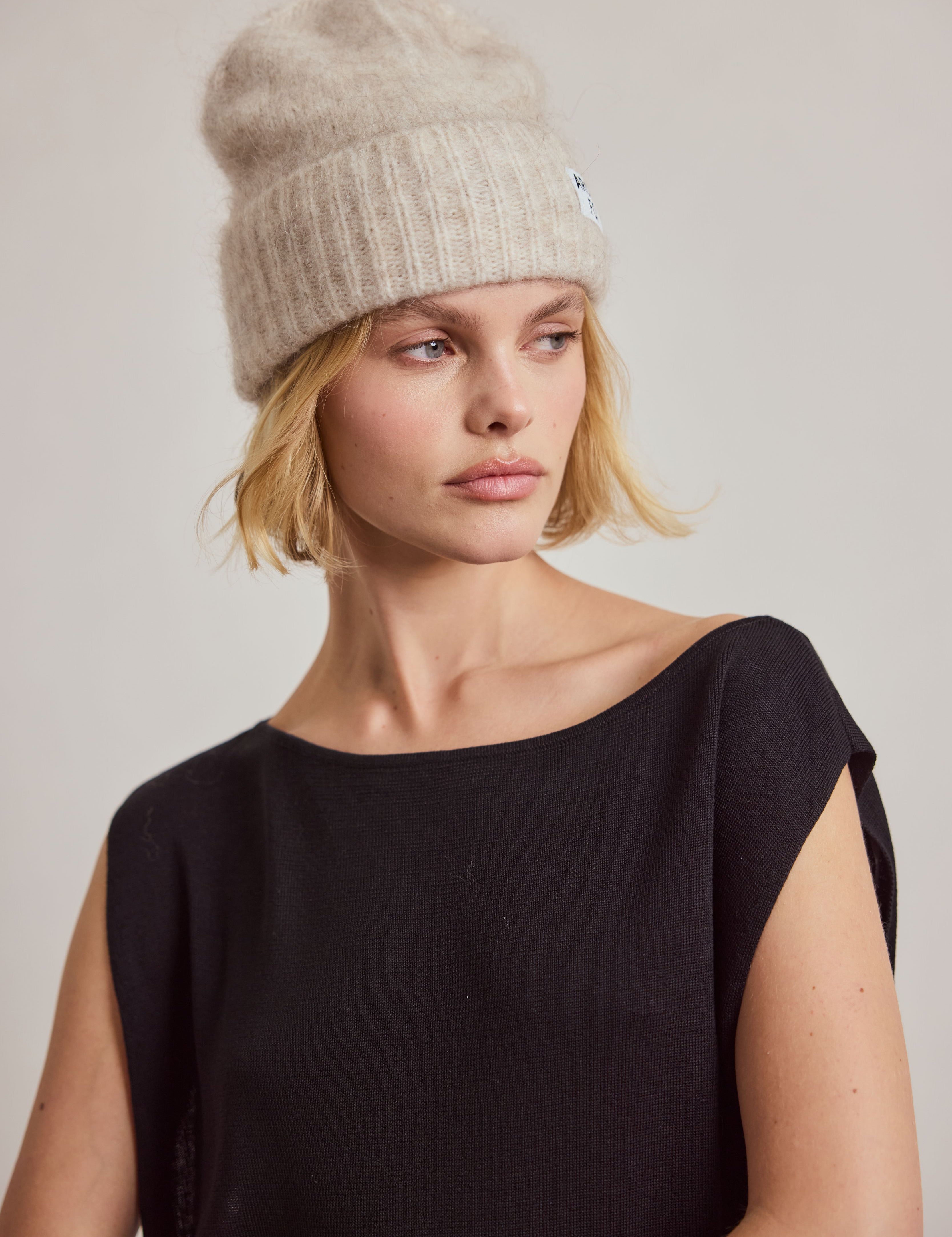 The Mohair Beanie - Alpine Ecru