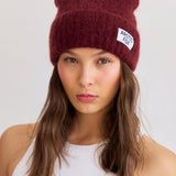 The Mohair Beanie - Cherry Burgundy