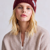 The Mohair Beanie - Cherry Burgundy