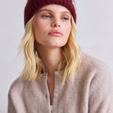 The Mohair Beanie - Cherry Burgundy