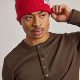 The Mohair Beanie - Red