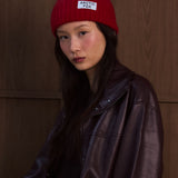 The Mohair Beanie - Red
