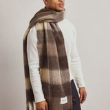 The Reykjavik Check Scarf - Dark Earth Brown