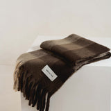 The Reykjavik Check Scarf - Dark Earth Brown