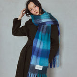 The Reykjavik Check Scarf - Frozen Tides