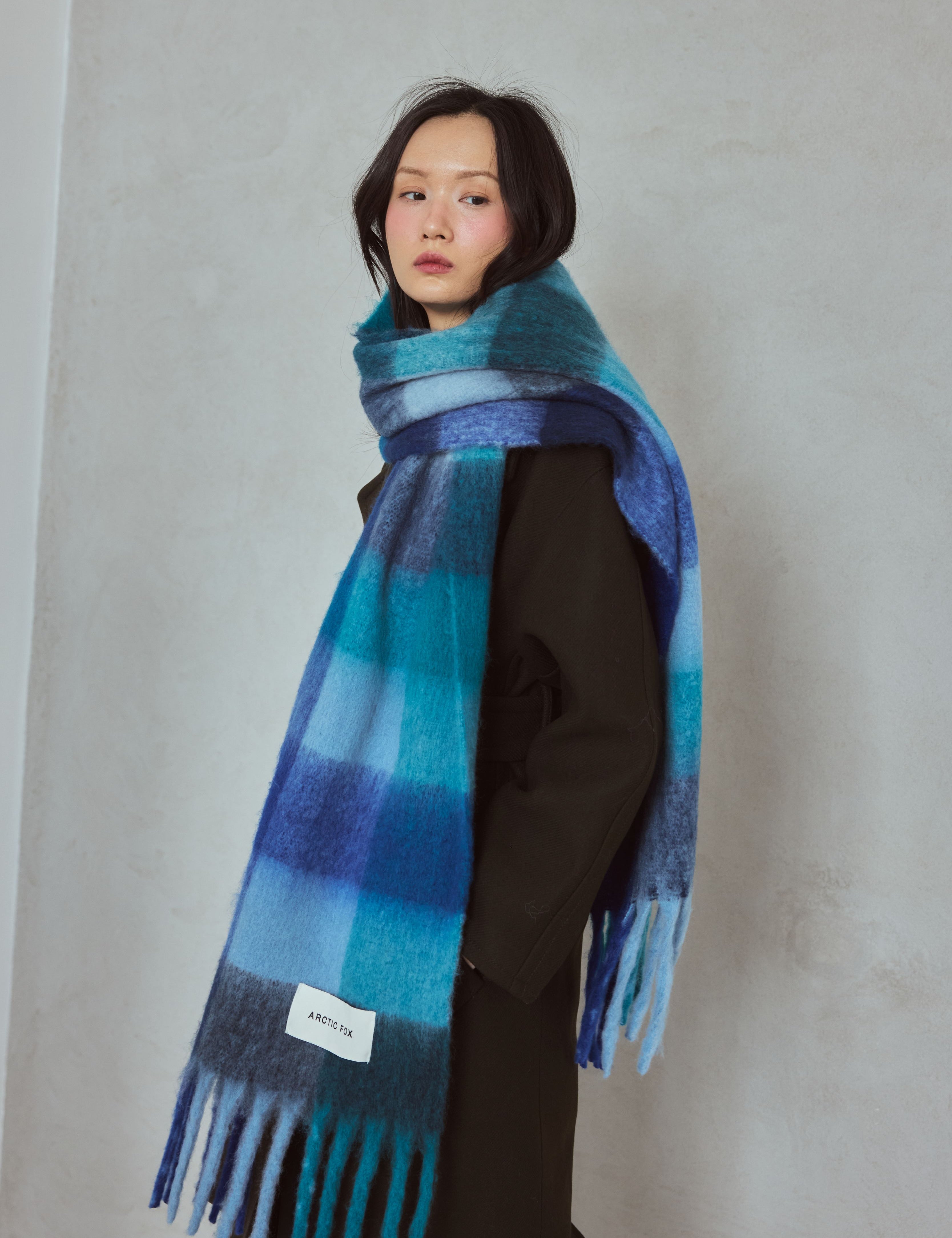 The Reykjavik Check Scarf - Frozen Tides