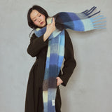 The Reykjavik Check Scarf - Moonlit Haze