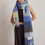 The Reykjavik Check Scarf - Moonlit Haze