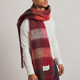 The Reykjavik Check Scarf - Winterberry Burgundy