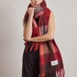 The Reykjavik Check Scarf - Winterberry Burgundy