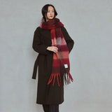 The Reykjavik Check Scarf - Winterberry Burgundy