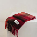 The Reykjavik Check Scarf - Winterberry Burgundy