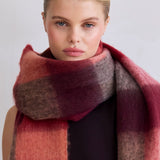 The Reykjavik Check Scarf - Winterberry Burgundy