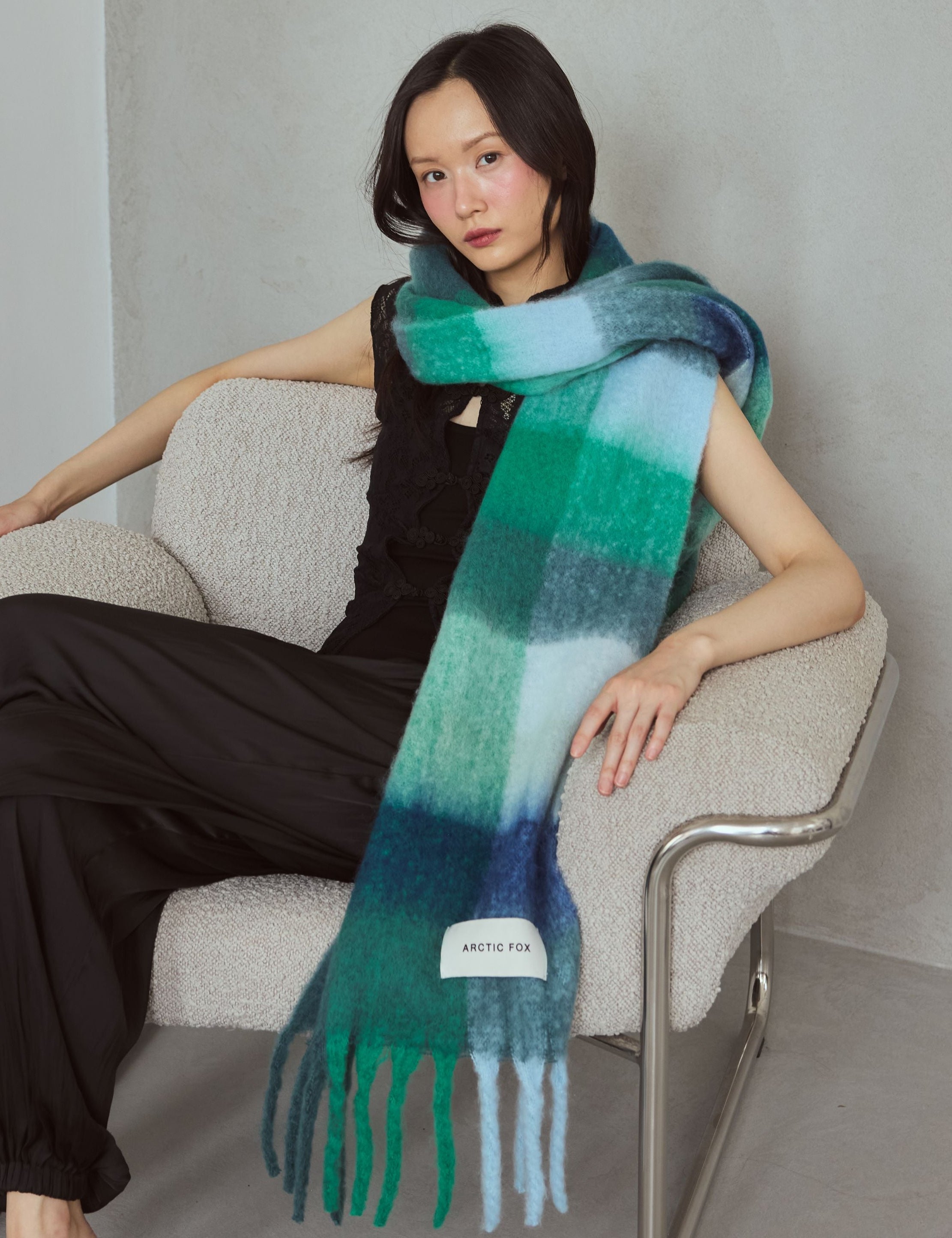 The Reykjavik Check Scarf - Emerald Check