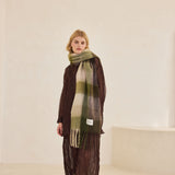 The Reykjavik Check Scarf - Mossy Greens