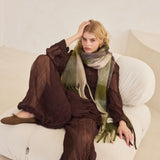 The Reykjavik Check Scarf - Mossy Greens