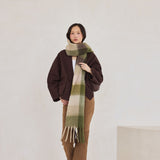 The Reykjavik Check Scarf - Mossy Greens