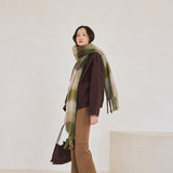 The Reykjavik Check Scarf - Mossy Greens