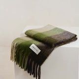 The Reykjavik Check Scarf - Mossy Greens